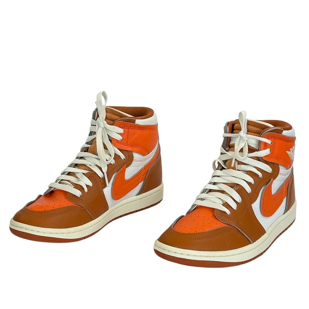 Nike Air Jordan 1 Mid Women 8.5 Orange Brown White FB9891-800 NWOT